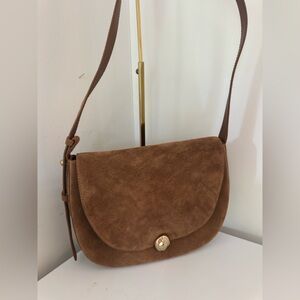 Madewell the Dakota saddle bag - brown suede